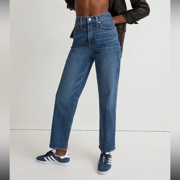 Size 28 Madewell The Perfect Vintage Straight Jean in Mayfield Wash - Picture 5 of 6